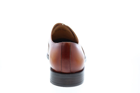 Carrucci KS509-14 Mens Brown Leather Cap Toe Oxfords & Lace Ups Shoes