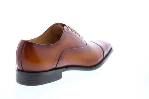 Carrucci KS509-14 Mens Brown Leather Cap Toe Oxfords & Lace Ups Shoes