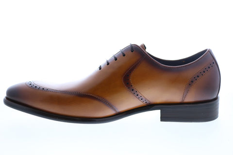 Carrucci KS886-15 Mens Brown Wingtip & Brogue Oxfords & Lace Ups Shoes