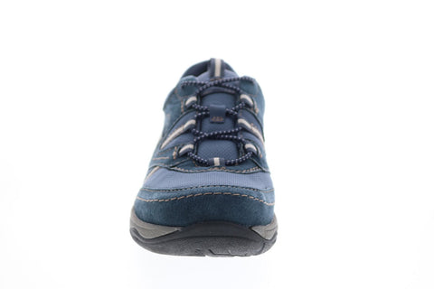 Earth Origins Luci Landon Womens Blue Leather Lace Up Lifestyle Sneakers Shoes