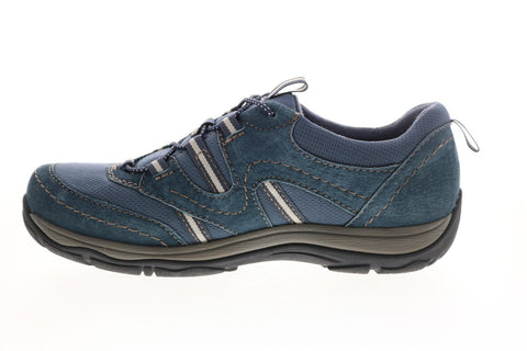 Earth Origins Luci Landon Womens Blue Leather Lace Up Lifestyle Sneakers Shoes