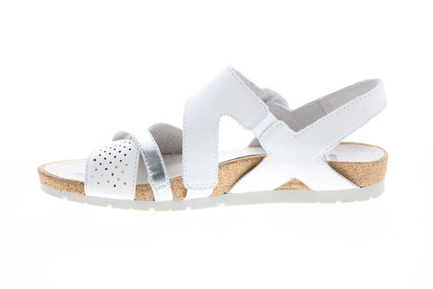 Earth Inc. Linden Laguna Soft Back Womens White Slingback Sandals Shoes