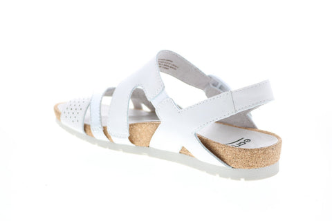Earth Inc. Linden Laguna Soft Back Womens White Slingback Sandals Shoes