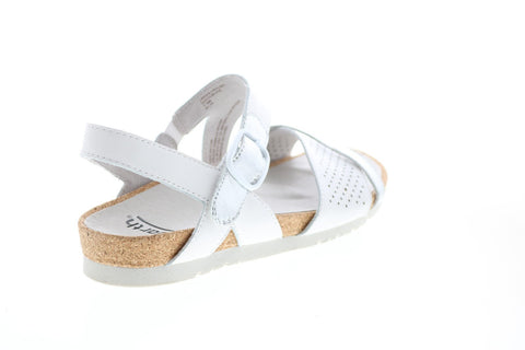 Earth Inc. Linden Laguna Soft Back Womens White Slingback Sandals Shoes