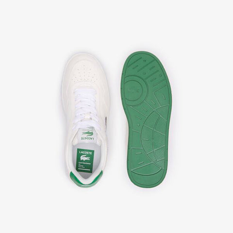 Lacoste Ace Clip 123 3 SMA Mens White Leather Lifestyle Sneakers Shoes