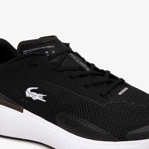 Lacoste Run Spin Evo 123 1 SMA Mens Black Mesh Lifestyle Sneakers Shoes