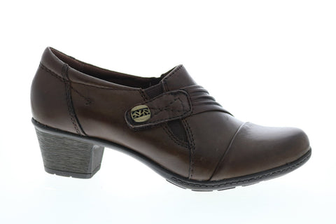 Earth Origins Madison Womens Brown Leather Slip On Ankle & Booties Boots