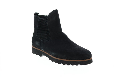 Earthies Madrid Suede Side Zip MADRID-BLK Womens Gray Casual Dress Boots
