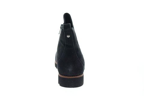 Earthies Madrid Suede Side Zip MADRID-BLK Womens Gray Casual Dress Boots