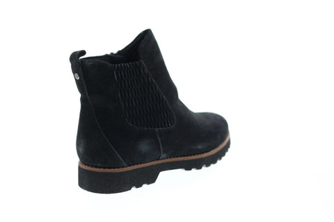 Earthies Madrid Suede Side Zip MADRID-BLK Womens Gray Casual Dress Boots