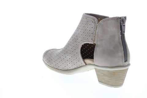 Earth Origins Marietta Marcia Womens Gray Nubuck Zipper Ankle & Booties Boots