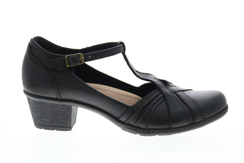 Earth Inc. Marietta Polaris Leather Womens Black Mary Jane Flats Shoes