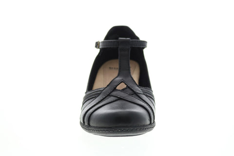 Earth Inc. Marietta Polaris Leather Womens Black Mary Jane Flats Shoes