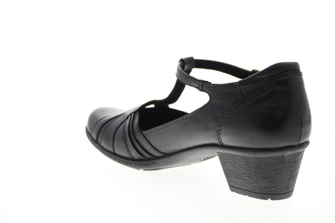 Earth Inc. Marietta Polaris Leather Womens Black Mary Jane Flats Shoes