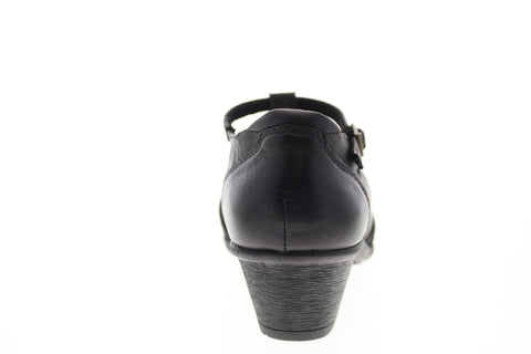 Earth Inc. Marietta Polaris Leather Womens Black Mary Jane Flats Shoes