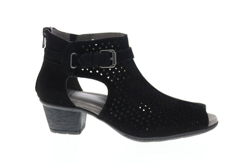 Earth Marietta-S Seren Suede SEREN-BLK Womens Black Suede Hook & Loop Ankle & Booties Boots