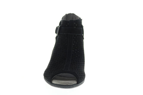Earth Marietta-S Seren Suede SEREN-BLK Womens Black Suede Hook & Loop Ankle & Booties Boots