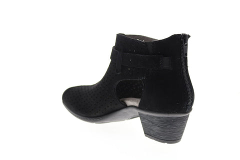 Earth Inc. Marietta Seren Womens Black Suede Strap Ankle & Booties Boots