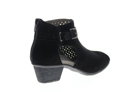 Earth Marietta-S Seren Suede SEREN-BLK Womens Black Suede Hook & Loop Ankle & Booties Boots