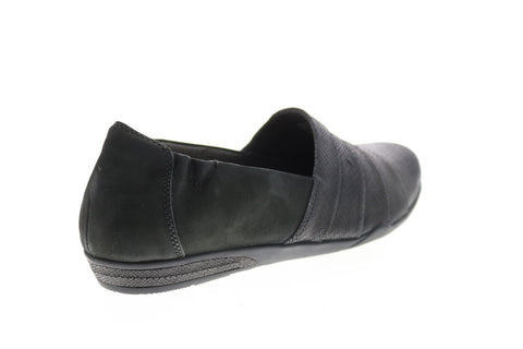 Earth Inc. Marsala Womens Gray Leather Slip On Loafer Flats Shoes