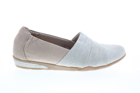 Earth Inc. Marsala Printed Womens Beige Leather Slip On Loafer Flats Shoes