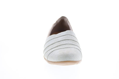Earth Inc. Marsala Printed Womens Beige Leather Slip On Loafer Flats Shoes