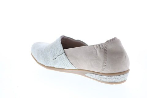 Earth Inc. Marsala Printed Womens Beige Leather Slip On Loafer Flats Shoes