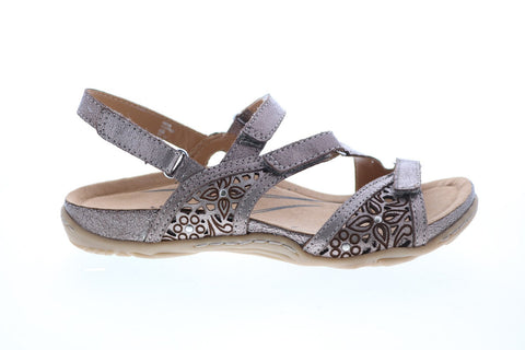 Earth Inc. Maui Four Strap Womens Gold Leather Strap Slingback Sandals Shoes