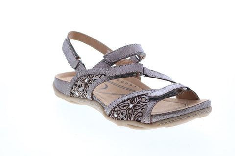 Earth Inc. Maui Four Strap Womens Gold Leather Strap Slingback Sandals Shoes