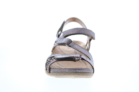 Earth Inc. Maui Four Strap Womens Gold Leather Strap Slingback Sandals Shoes