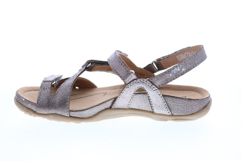 Earth Inc. Maui Four Strap Womens Gold Leather Strap Slingback Sandals Shoes