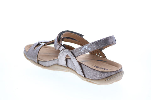 Earth Inc. Maui Four Strap Womens Gold Leather Strap Slingback Sandals Shoes