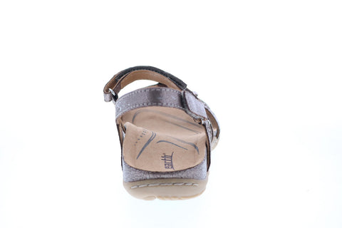 Earth Inc. Maui Four Strap Womens Gold Leather Strap Slingback Sandals Shoes