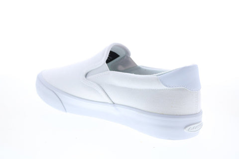 Lugz Bandit MBANDIC-1001 Mens White Canvas Slip On Lifestyle Sneakers Shoes