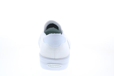 Lugz Bandit MBANDIC-1001 Mens White Canvas Slip On Lifestyle Sneakers Shoes