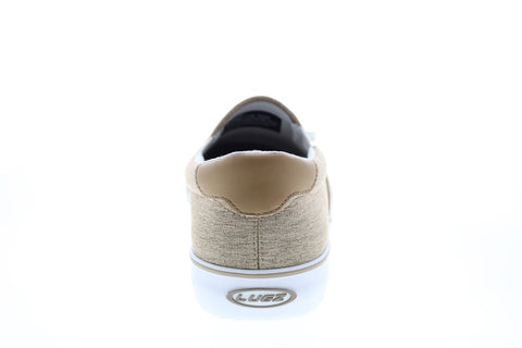 Lugz Bandit MBANDIC-2831 Mens Beige Canvas Slip On Lifestyle Sneakers Shoes