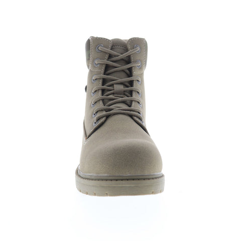 Lugz Brace HI MBRACHE-2782 Mens Gray Leather Lace Up Casual Dress Boots Shoes