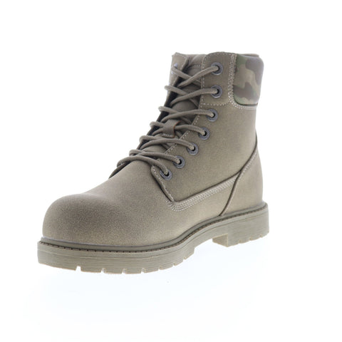 Lugz Brace HI MBRACHE-2782 Mens Gray Leather Lace Up Casual Dress Boots Shoes