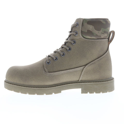 Lugz Brace HI MBRACHE-2782 Mens Gray Leather Lace Up Casual Dress Boots Shoes