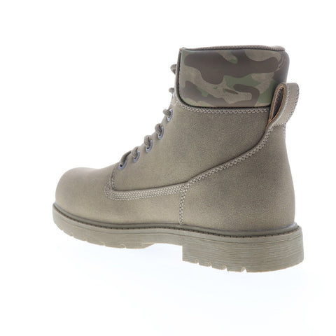 Lugz Brace HI MBRACHE-2782 Mens Gray Leather Lace Up Casual Dress Boots Shoes