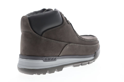 Lugz Breech MBREECK-0560 Mens Gray Nubuck Lace Up Casual Dress Boots Shoes