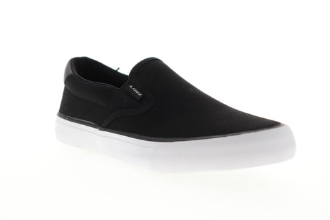 Lugz Clipper MCLIPRC-060 Mens Black Canvas Slip On Lifestyle Sneakers Shoes