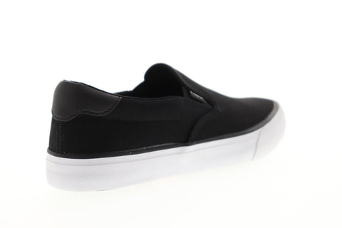 Lugz Clipper MCLIPRC-060 Mens Black Canvas Slip On Sneakers Shoes