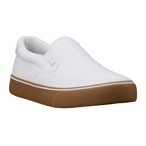 Lugz Clipper MCLPRC-150 Mens White Canvas Slip On Lifestyle Sneakers Shoes