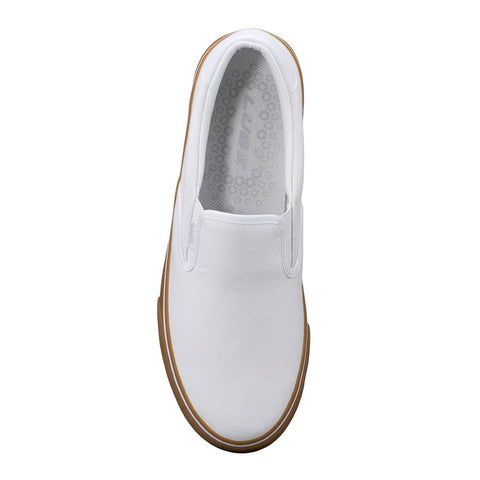 Lugz Clipper MCLPRC-150 Mens White Canvas Slip On Lifestyle Sneakers Shoes