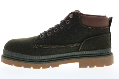 Lugz Drifter Peacoat MDRPT-311 Mens Green Canvas Lace Up Ankle Boots