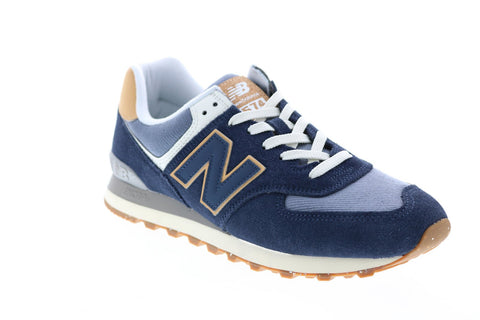 New Balance 574 ML574AB2 Mens Blue Suede Lifestyle Sneakers Shoes