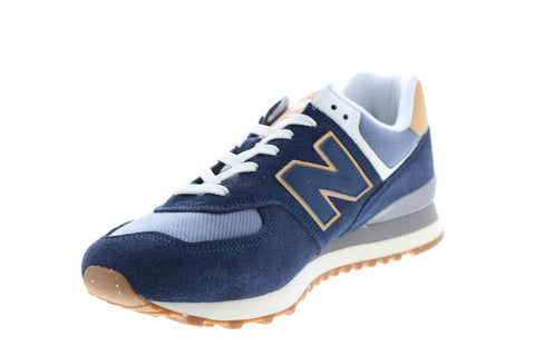 New Balance 574 ML574AB2 Mens Blue Suede Lifestyle Sneakers Shoes