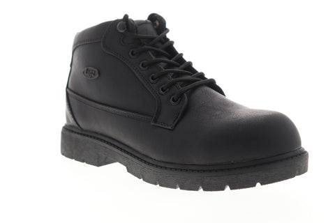 Lugz Mantle Mid MMANTMV-001 Mens Black Leather Lace Up Casual Dress Boots Shoes