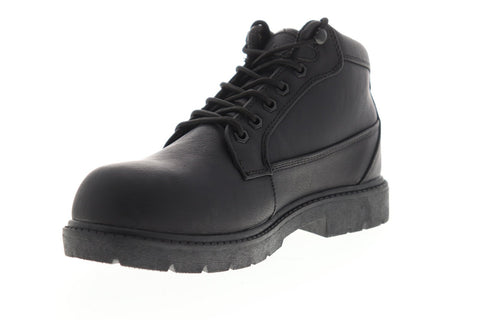 Lugz Mantle Mid MMANTMV-001 Mens Black Leather Lace Up Casual Dress Boots Shoes